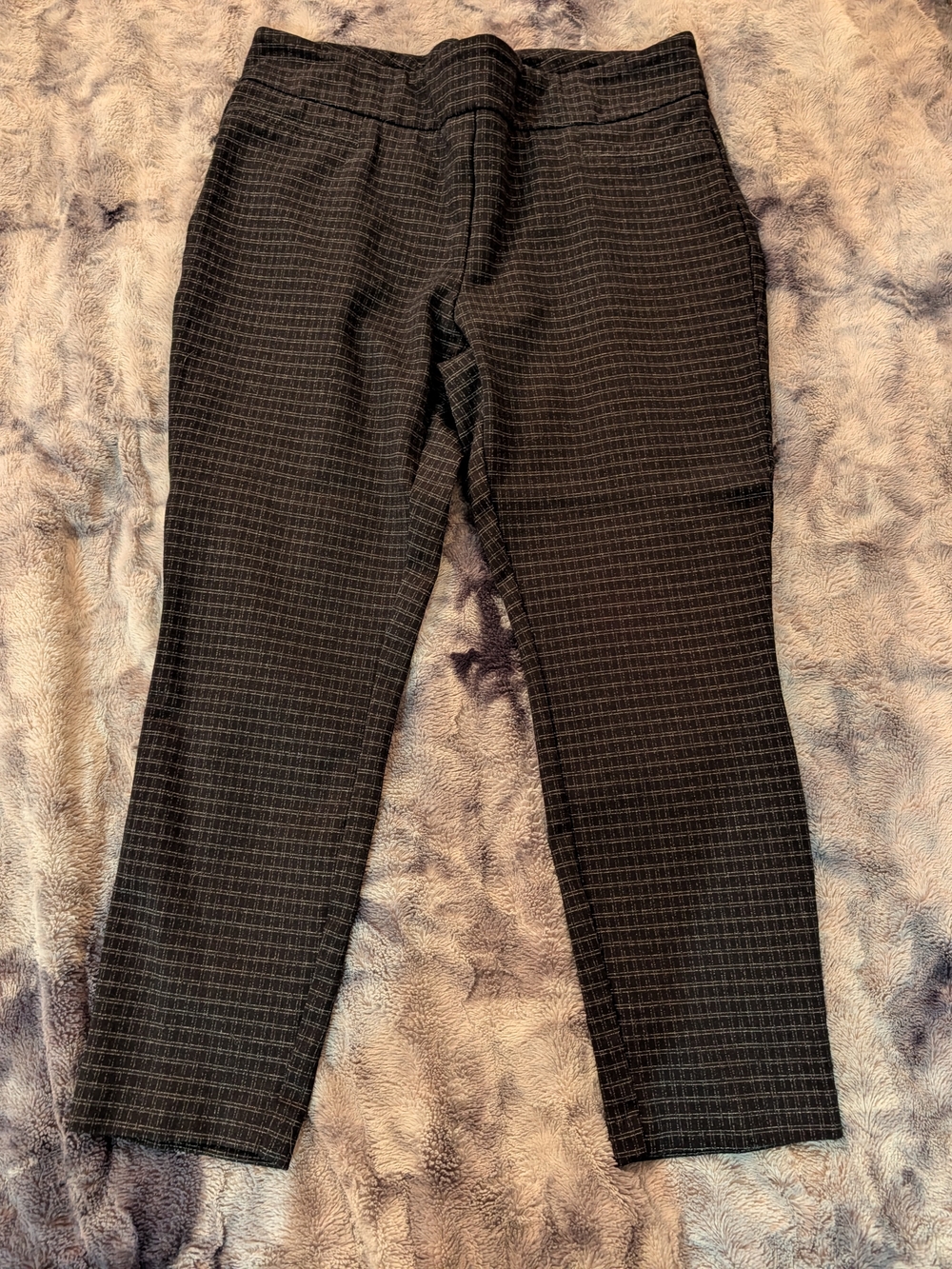 Dalia Black Houndstooth Stretch Dress Pants
